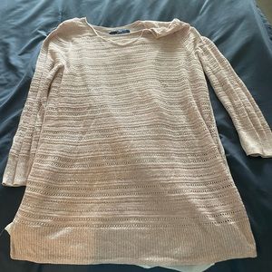 Pink lined tunic sweater